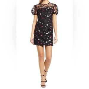 Sam Edelman Black Floral Mini Dress